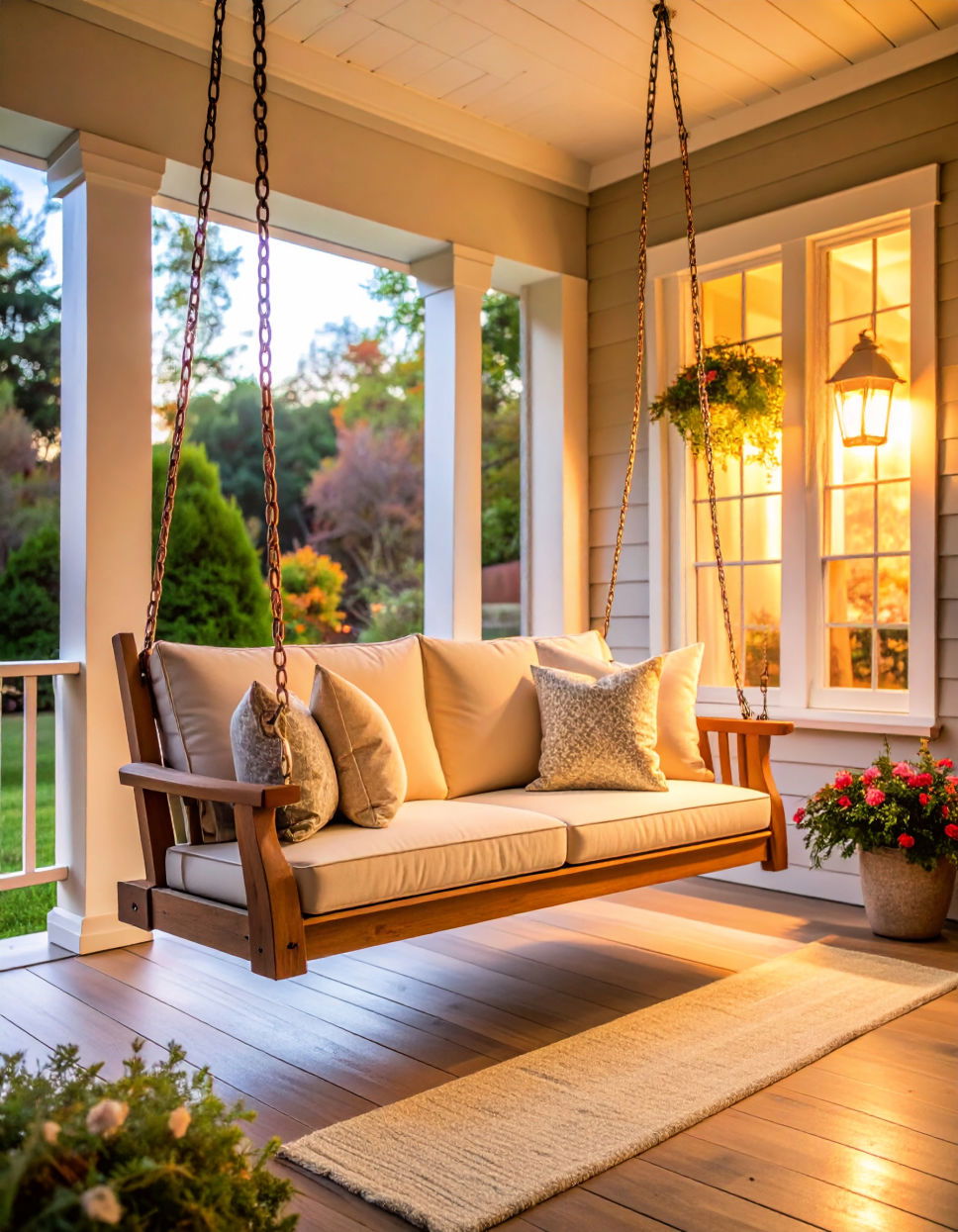 Two Seat Swing with Armrests