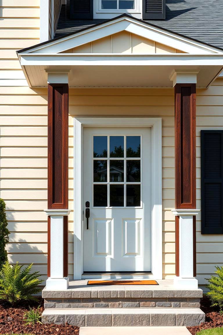 Two Tone Siding with Vertical Panel Accents - 25 Two-tone Siding Designs
