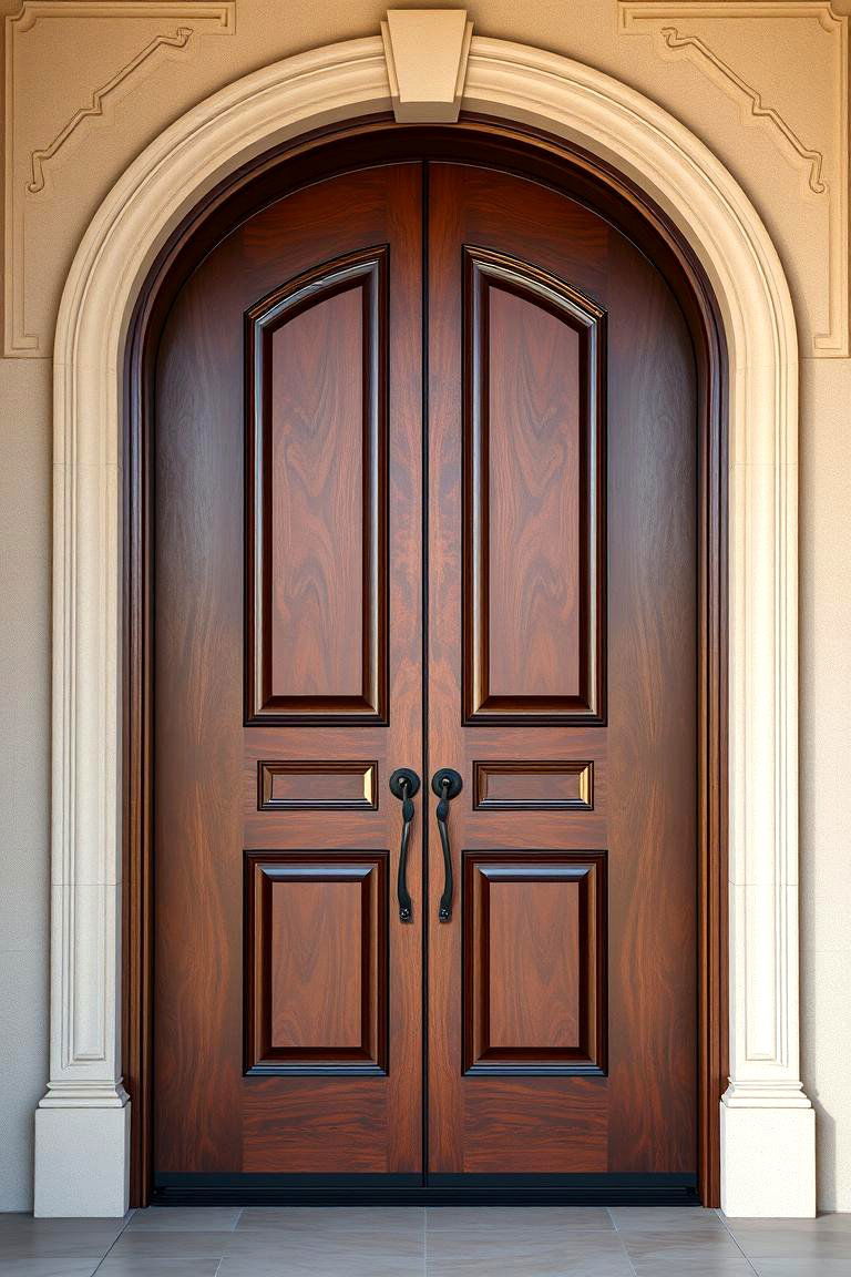 Two Tone Stains for Architectural Interest - 25 Stained Front Door Ideas