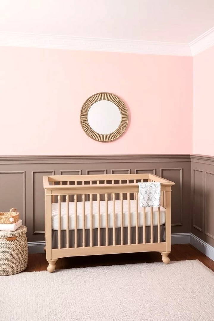 Two Tone Wainscoting for Added Depth - 25 Wainscoting Nursery Ideas