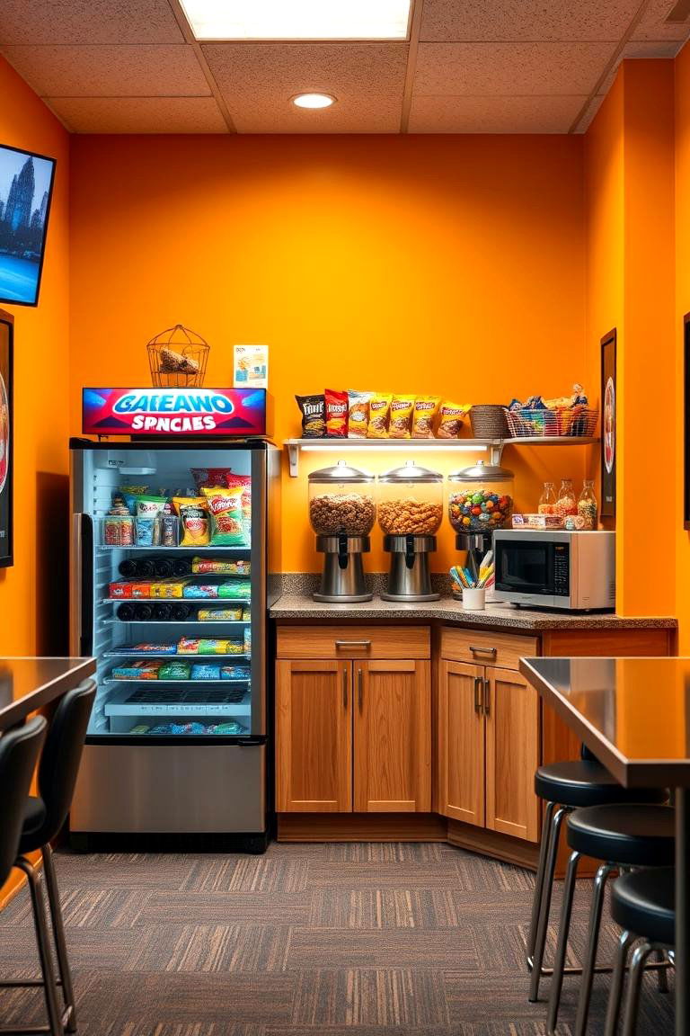 Ultimate Snack Bar Corner - 25 Garage Game Room Ideas