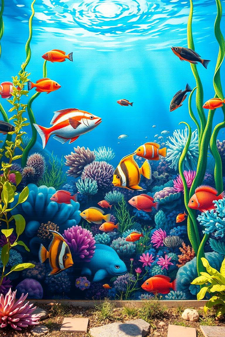 Under the Sea Dive into Aquatic Inspiration - 25 Garden Mural Ideas
