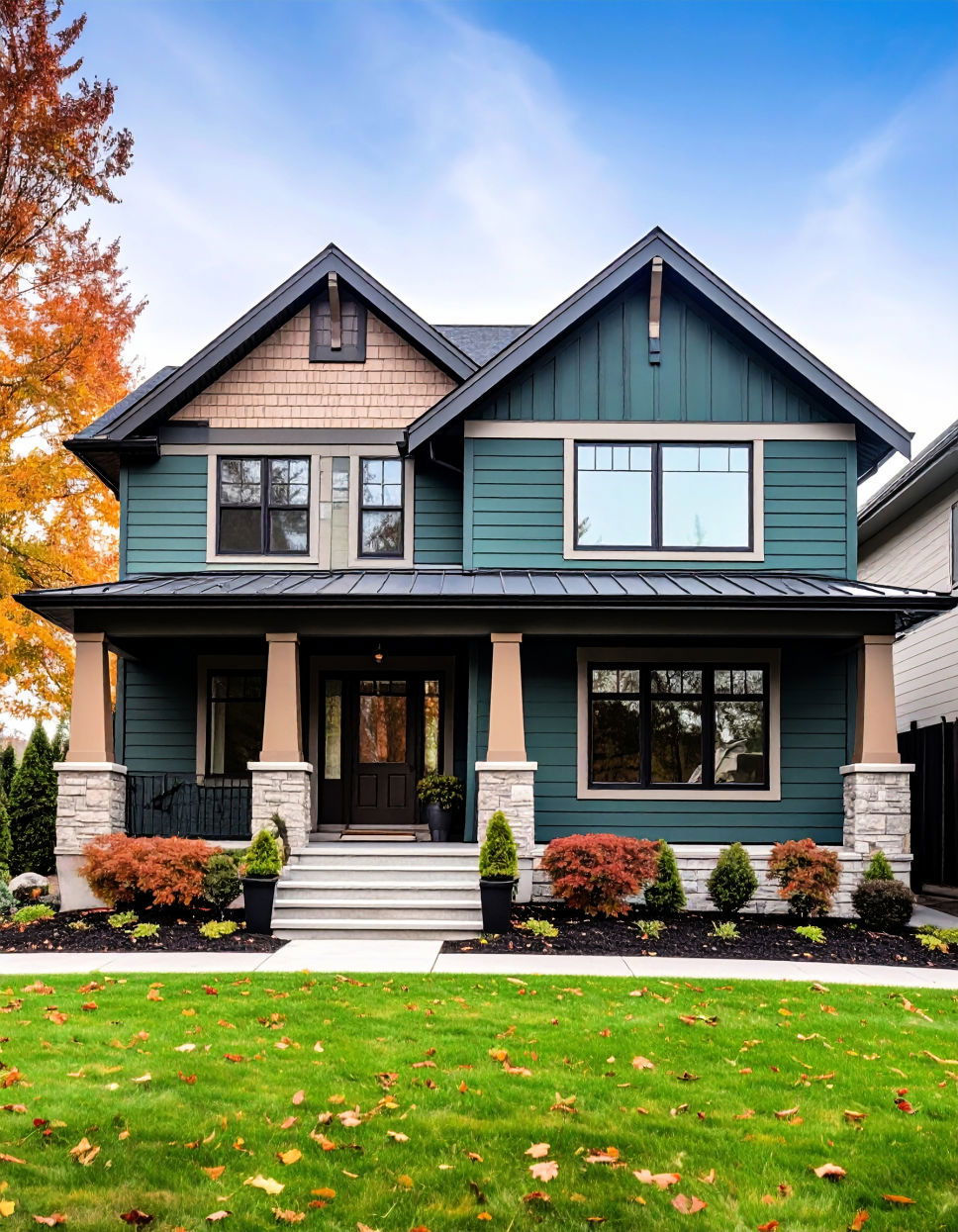 Upper Story Contrast Two Tone Siding Two tone Siding Designs