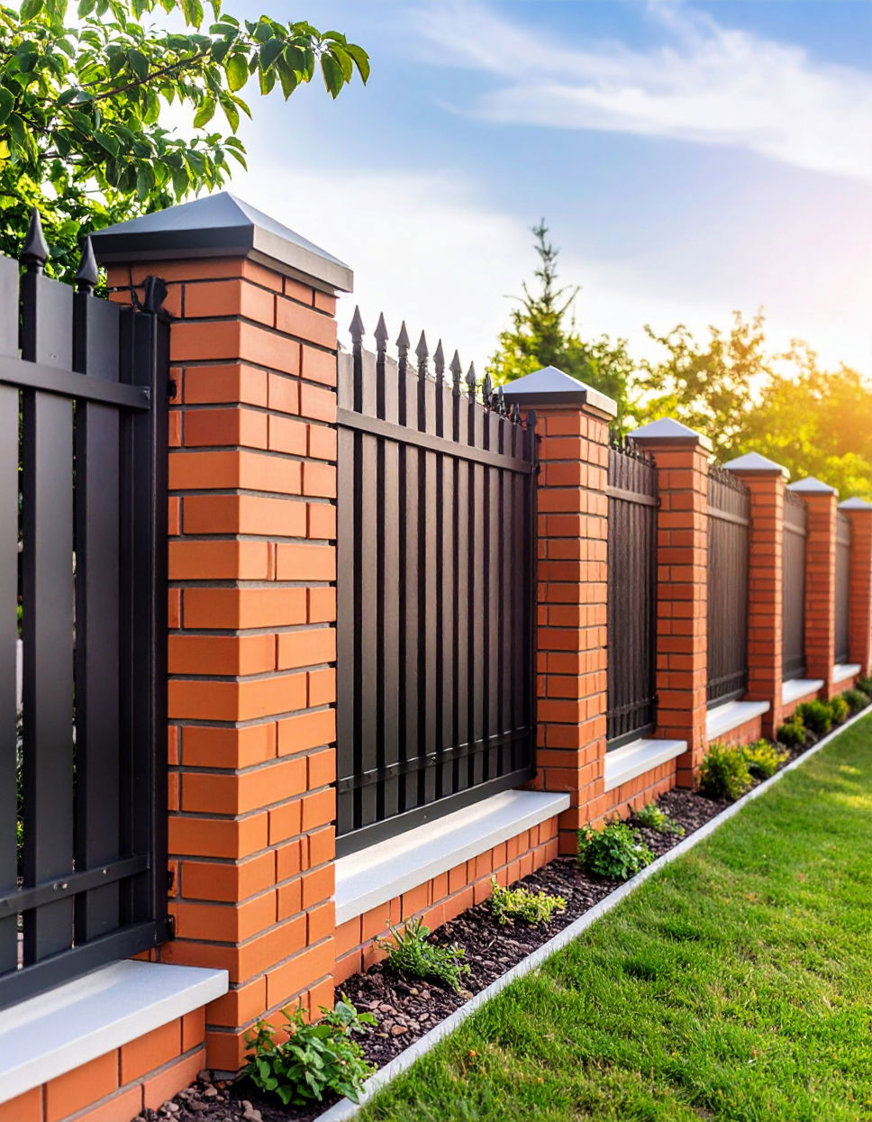 Urban Industrial Brick Fence