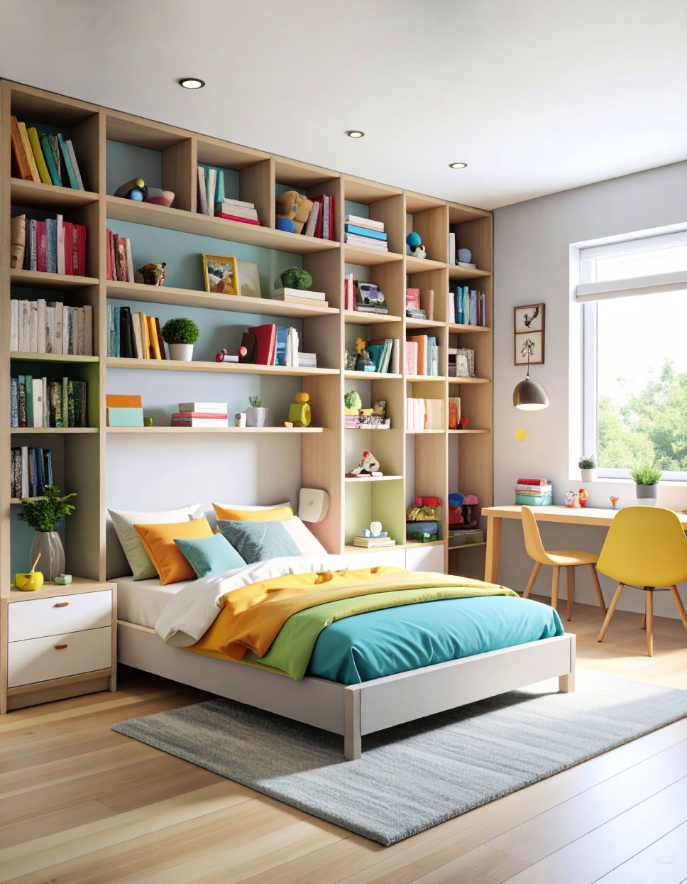 Use Built In Shelves for Extra Storage Tween Bedroom Ideas