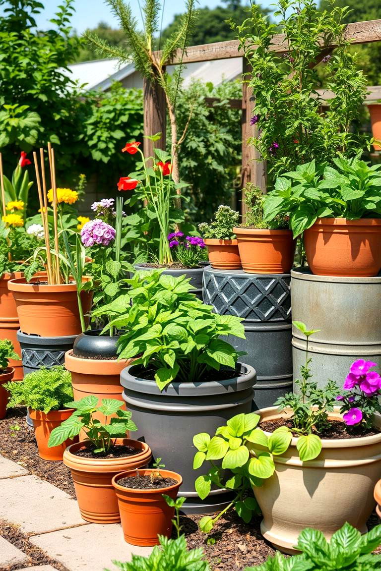 Use Containers for Mobility - 25 Spring Garden Ideas