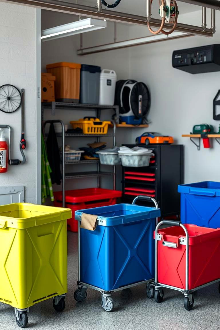 Use Folding Storage Carts - 25 Garage Storage Ideas