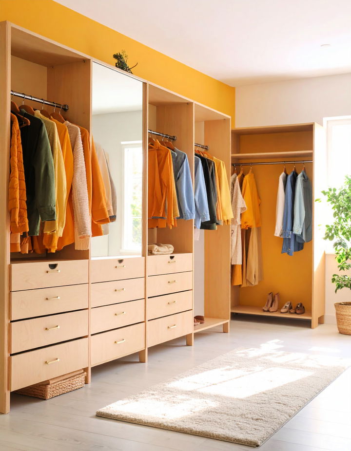 Use Mirrors to Reflect Light Walk in Closet Ideas