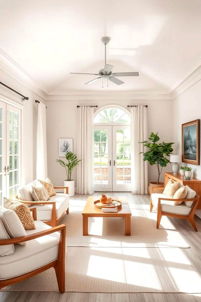 Use Neutral Tones for a Calming Vibe - 25 Florida Room Ideas