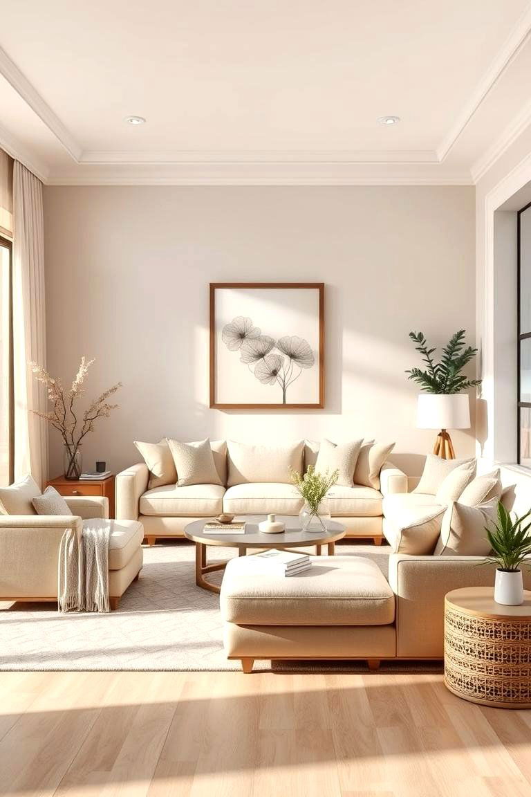 Use Soft Relaxing Colors - 25 Feng Shui Living Room Ideas