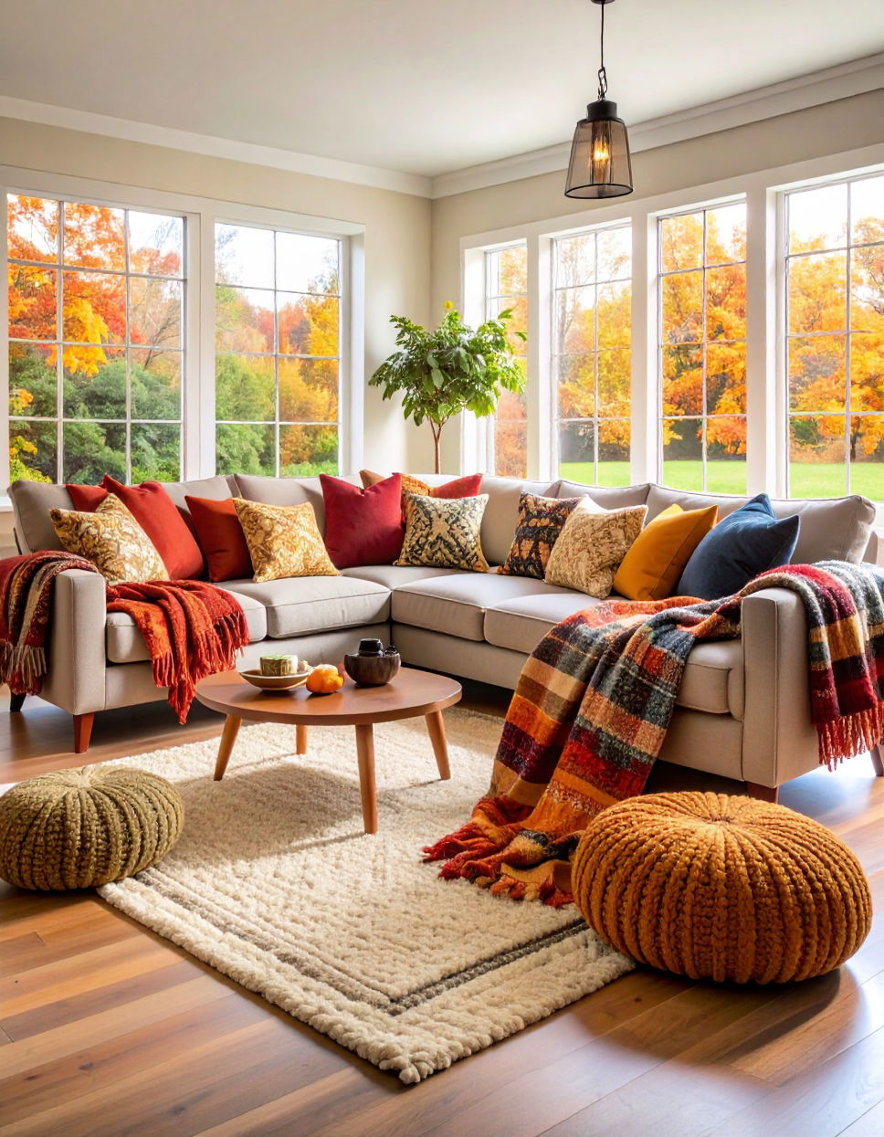 Use Warm Throw Blankets for Texture