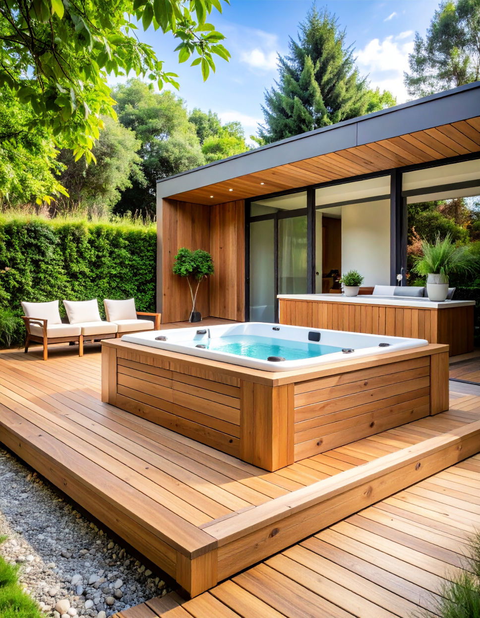 Use a Raised Deck for a Modern Look