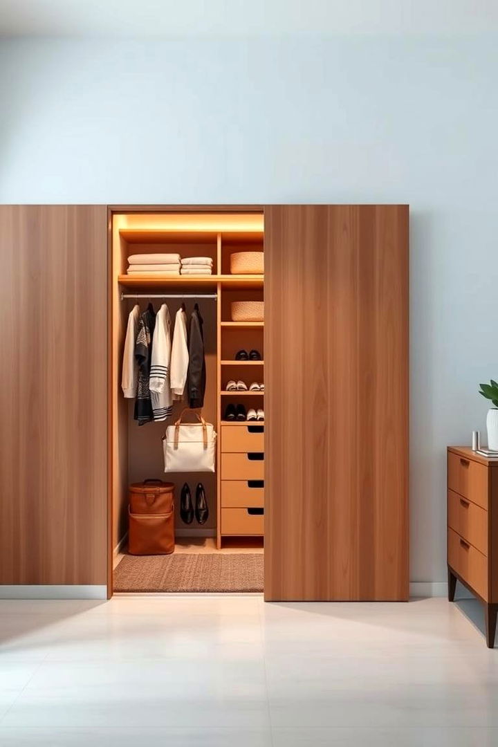 Use a Sliding Door for Space Efficiency - 25 Walk in Closet Ideas