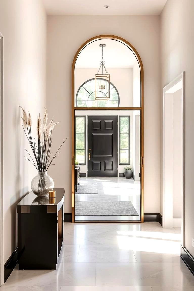 Use a Statement Mirror - 25 Foyer Decor Ideas