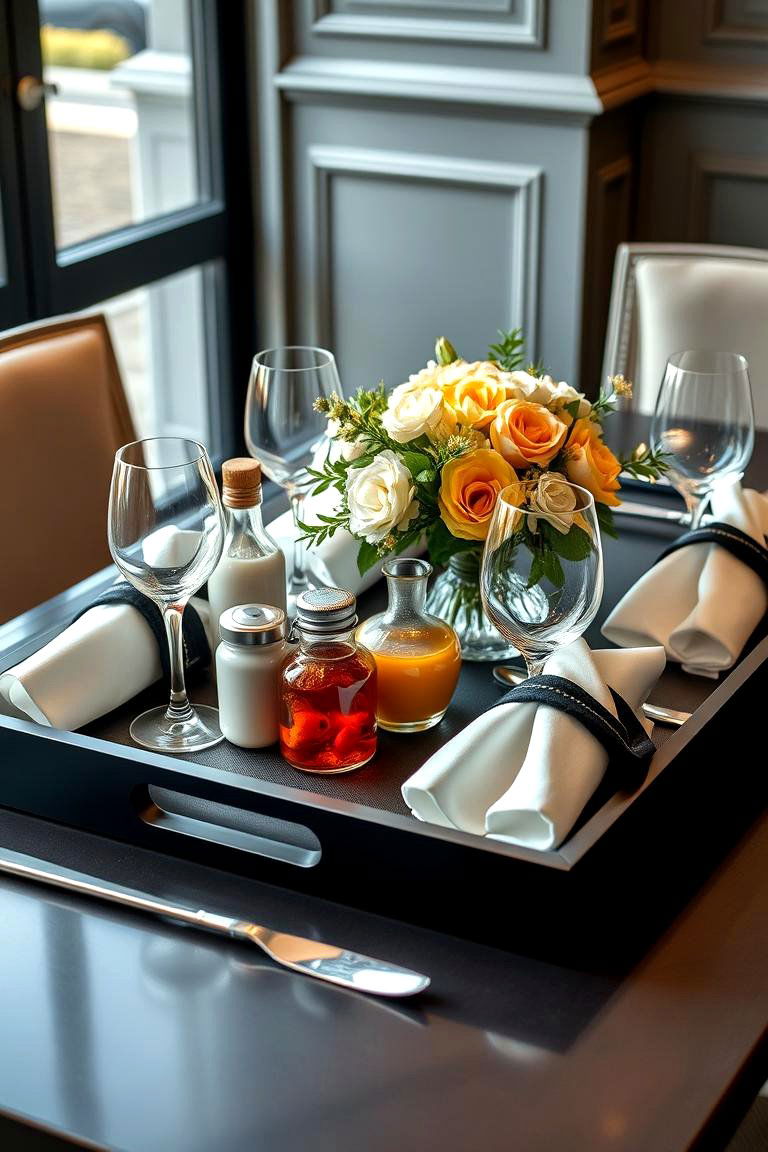 Use a Tray for a Chic Table Setting - 25 Tray Decor Ideas