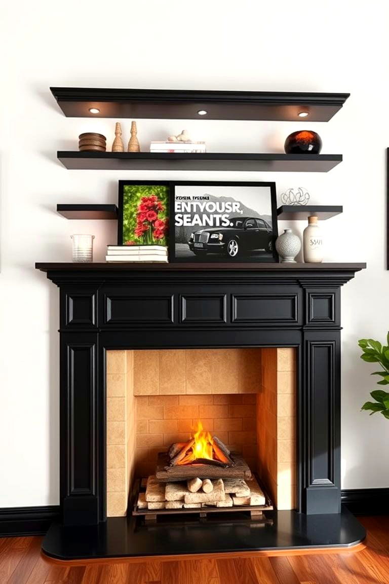 Using Color to Highlight Your Fireplace and Shelves - 25 Fireplace With Bookshelves