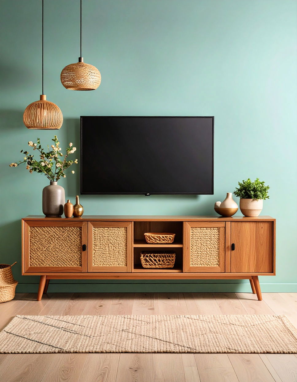 Using Decorative Boxes for Hidden Storage Tv Console Decor Ideas
