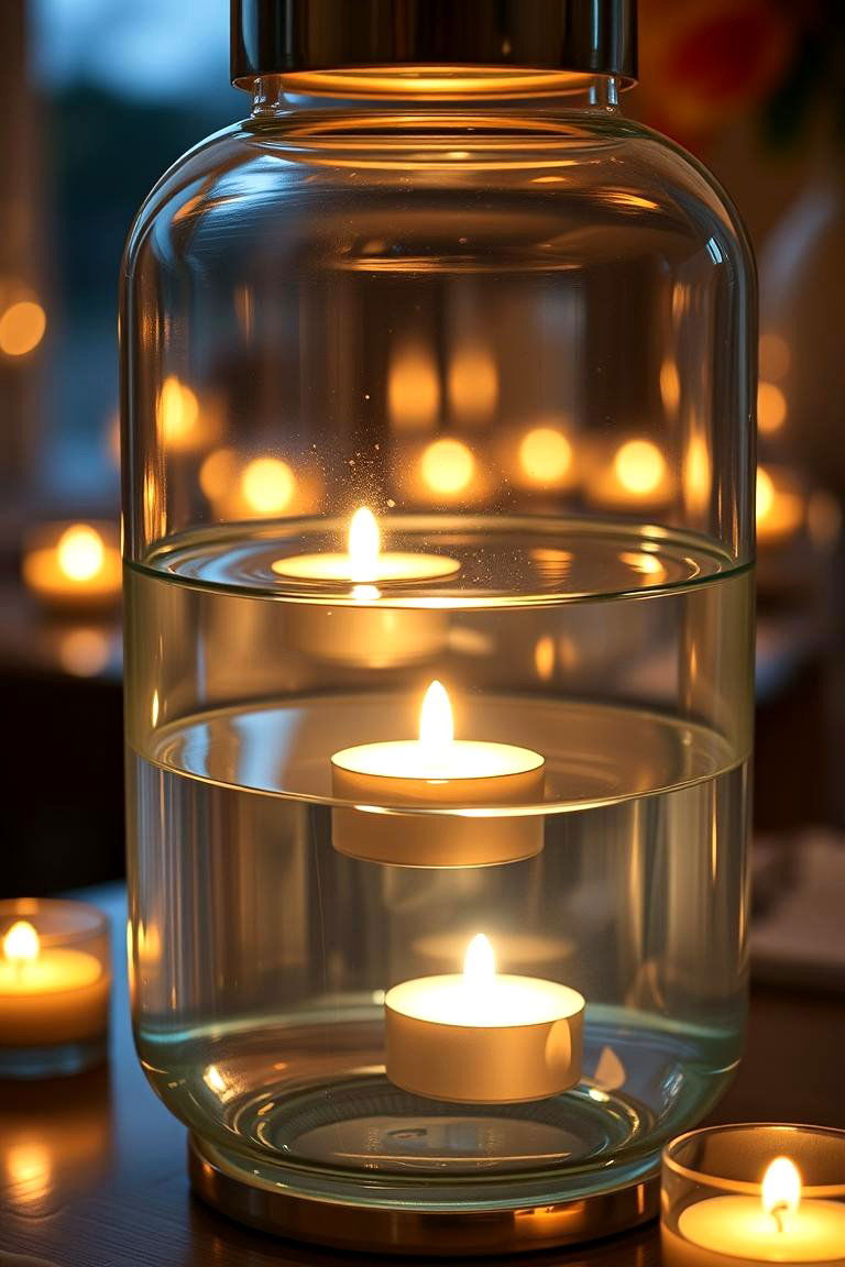 Using Floating Candles - 25 Lantern Centerpiece Ideas