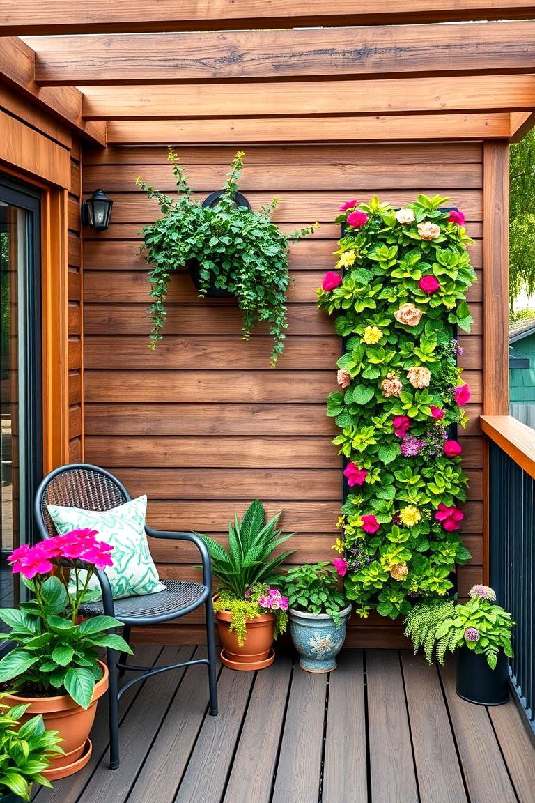 Using Vertical Gardens to Maximize Space - 25 Deck Steps Ideas