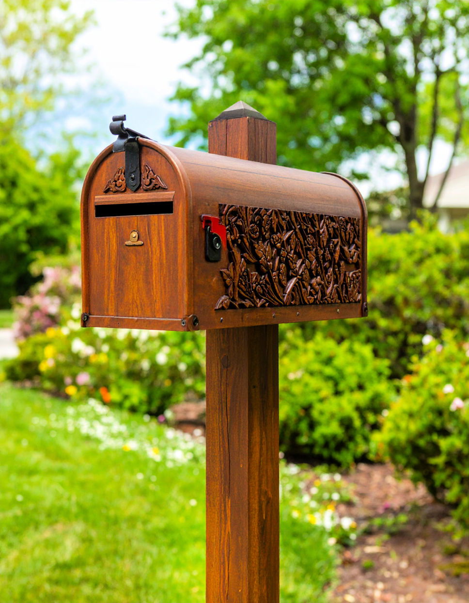Using a Post with Intricate Wood Carvings