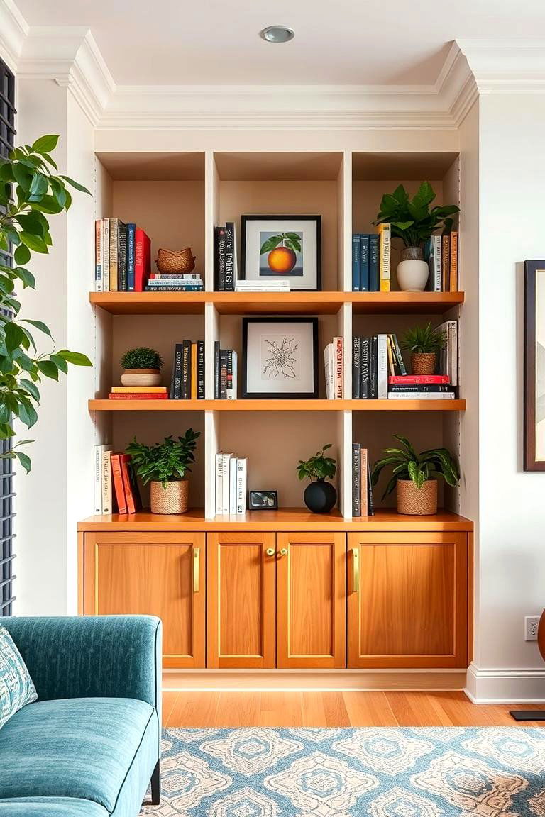 Utilize Built In Shelving for Storage and Display - 25 California Room Design Ideas