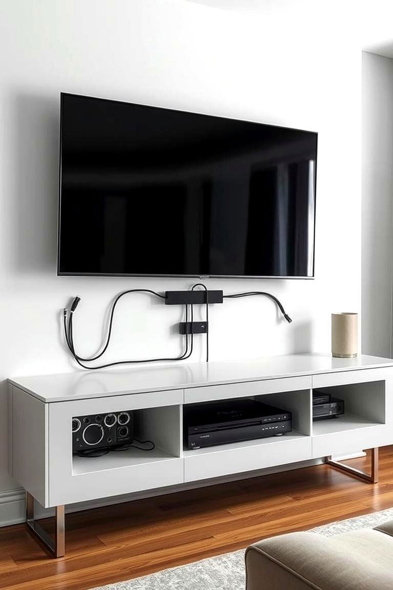 Utilize Hidden Wiring for a Clean Look - 25 Media Room Ideas