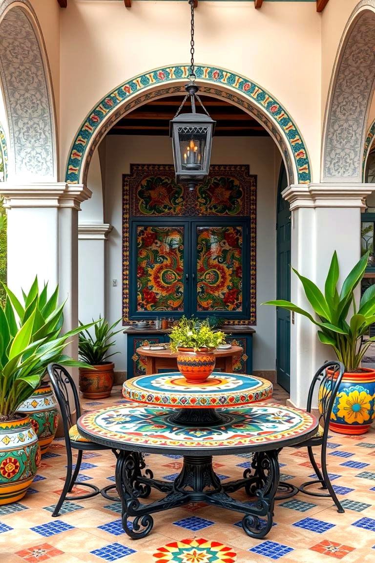 Utilize Mosaic Accents - 25 spanish style patio ideas