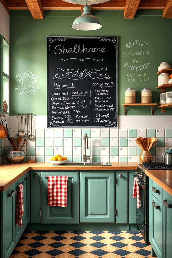 Utilize a Chalkboard Wall - 25 Vintage Kitchen Ideas