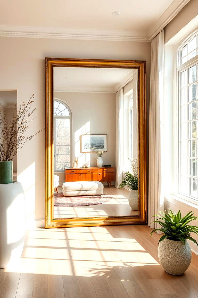 Utilizing Mirrors to Amplify Natural Light - 25 Spring Decor Ideas