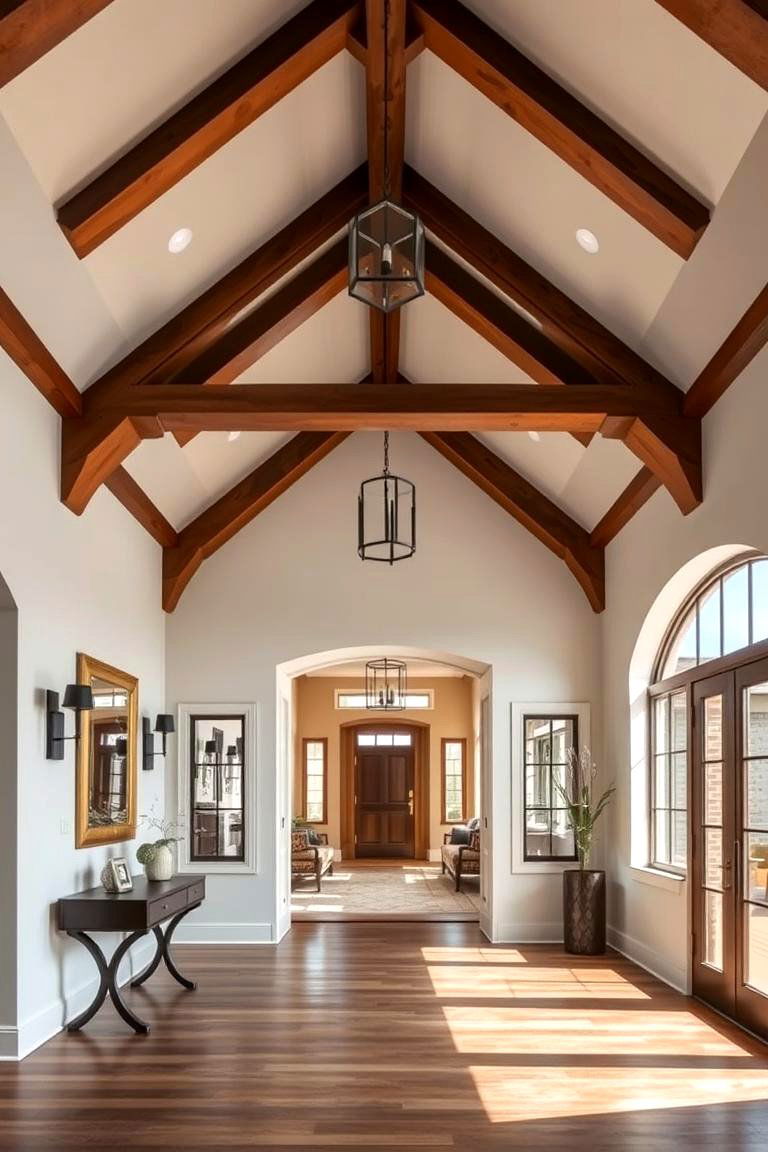 Vaulted Ceilings with Beams in Entryways - 25 Vaulted Ceiling With Beams
