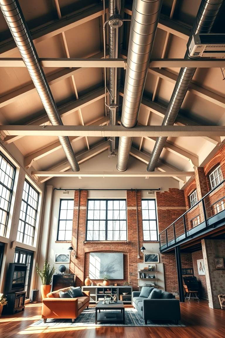 Vaulted Ceilings with Exposed Ductwork for an Urban Loft Feel - 25 Vaulted Ceiling Ideas