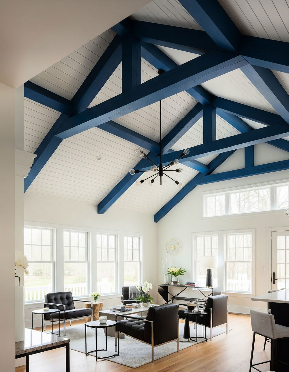 Vaulted Ceilings with Painted Beams for Color and Texture Vaulted Ceiling Ideas