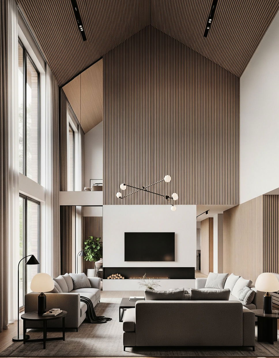 Vaulted Ceilings with Vertical Panels for a Modern Look Vaulted Ceiling Ideas