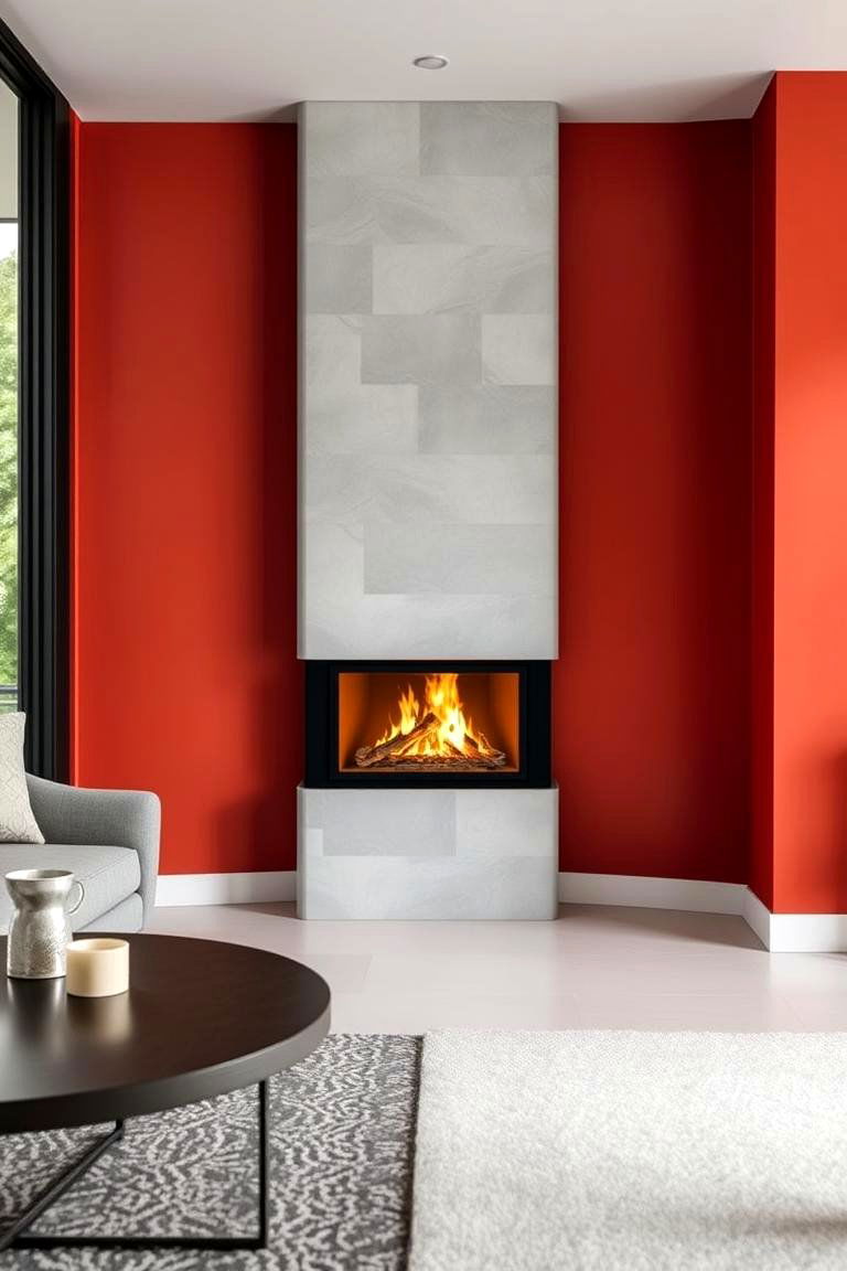 Vertical Corner Fireplace - 25 Corner Fireplace Ideas