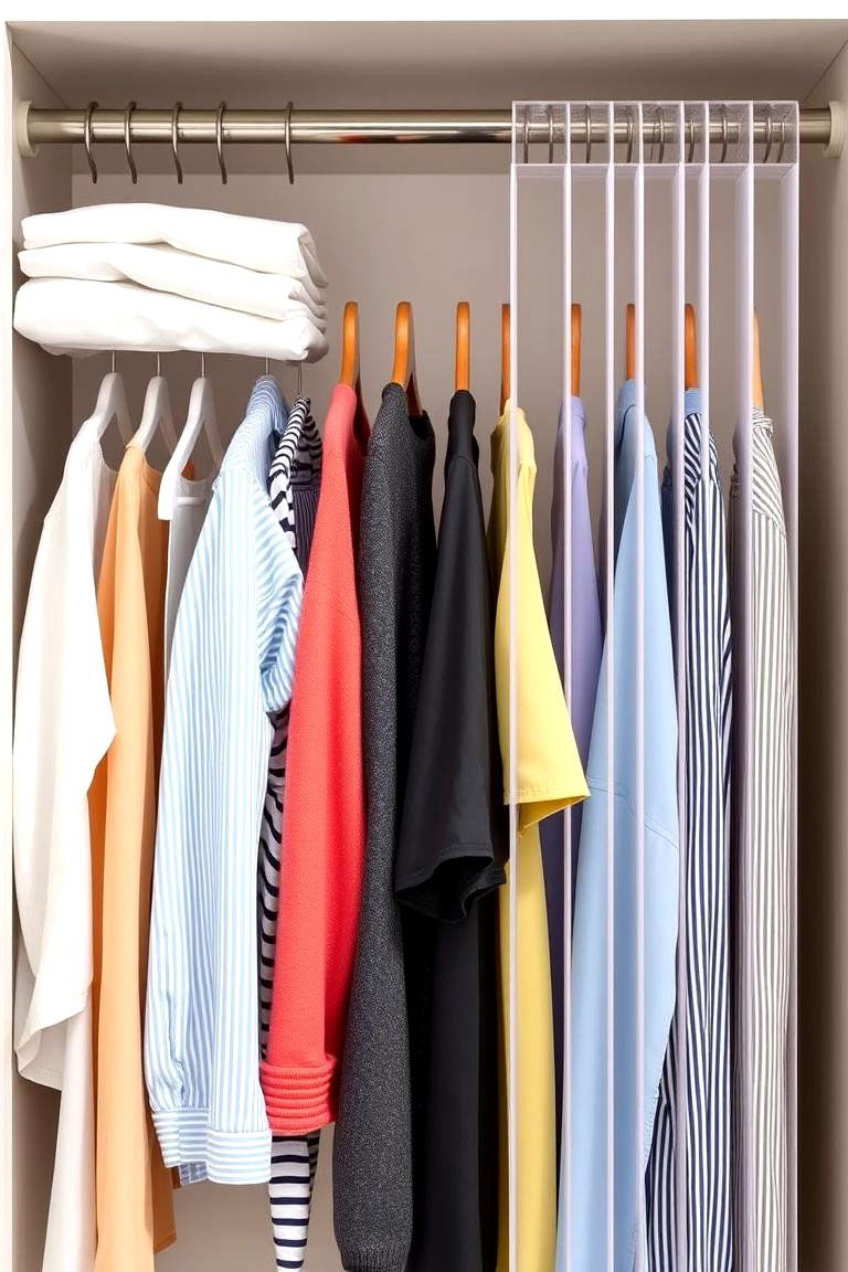 Vertical Dividers for Hanging Clothes - 25 Closet Shelving Ideas