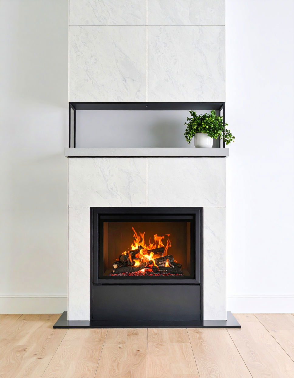 Vertical Fireplace Idea