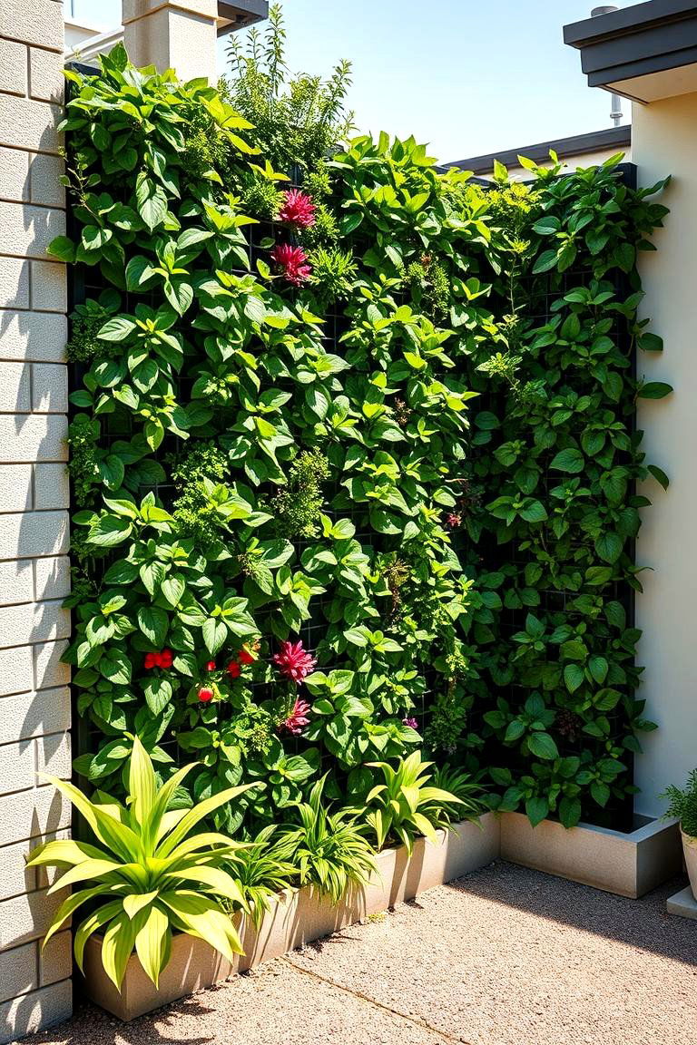 Vertical Garden Fence for a Lush Green Backdrop - 25 Corner Fence Ideas