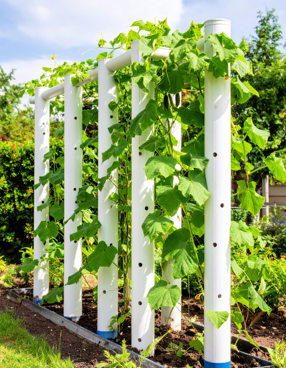 Vertical PVC Pipe Trellis