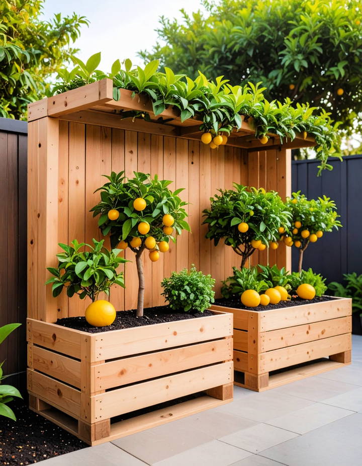 Vertical Pallet Garden for Citrus Trees Vertical Pallet Garden Ideas