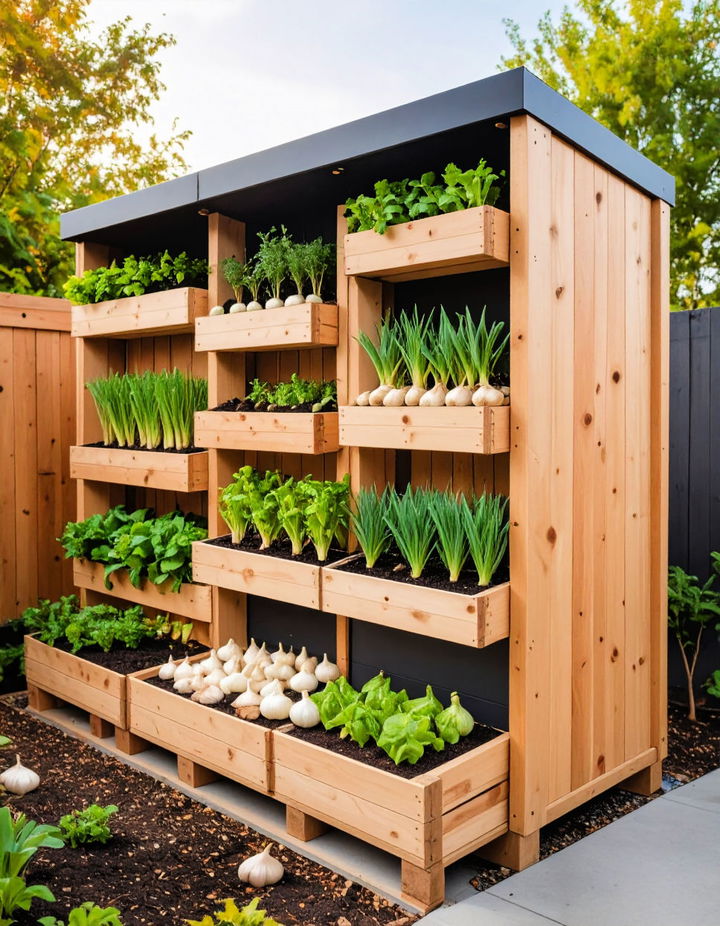 Vertical Pallet Garden for Garlic and Onions Vertical Pallet Garden Ideas