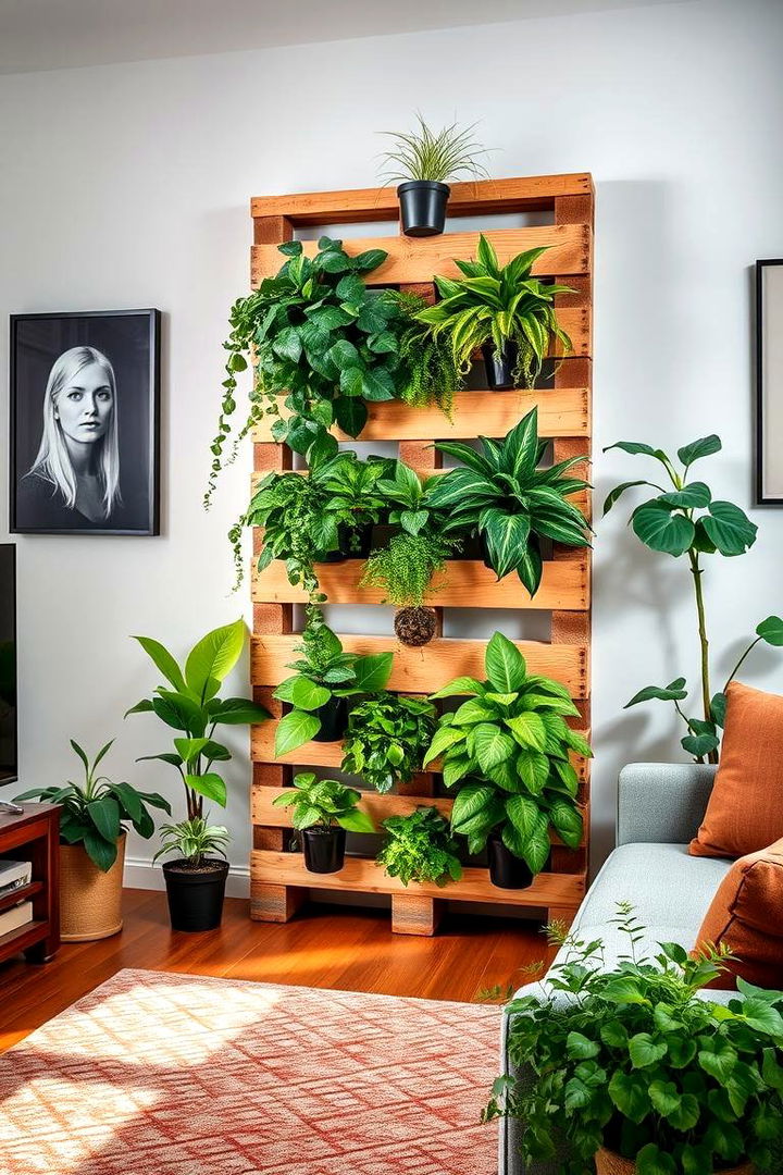 Vertical Pallet Garden for Houseplants - 25 Vertical Pallet Garden Ideas