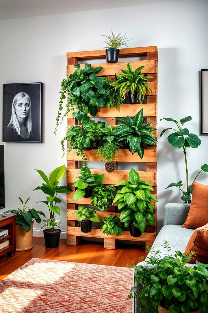 Vertical Pallet Garden for Houseplants - 25 Vertical Pallet Garden Ideas