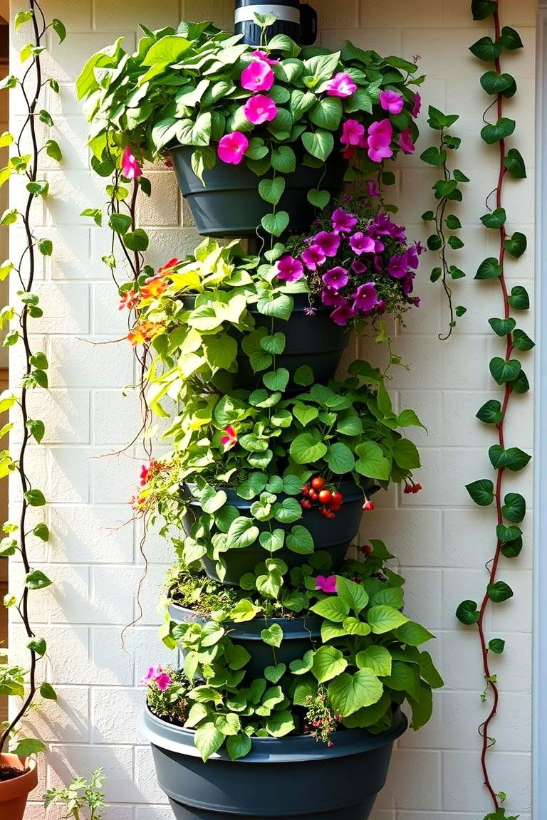 Vertical Spiral Garden for Small Spaces - 25 Spiral Garden Design Ideas