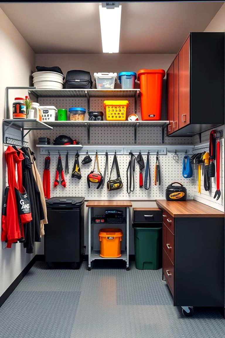 Vertical Storage Solutions in the Garage - 25 Garage Entryway Ideas