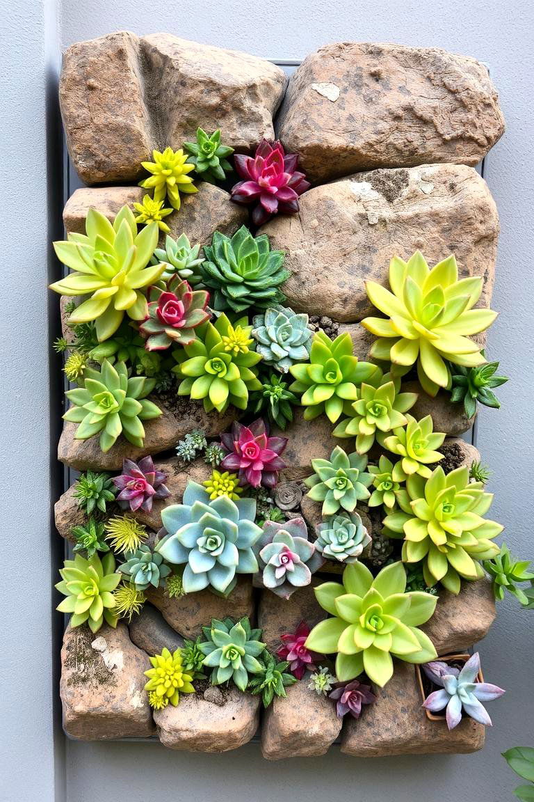 Vertical Succulent Garden - 25 Tiered Garden Ideas