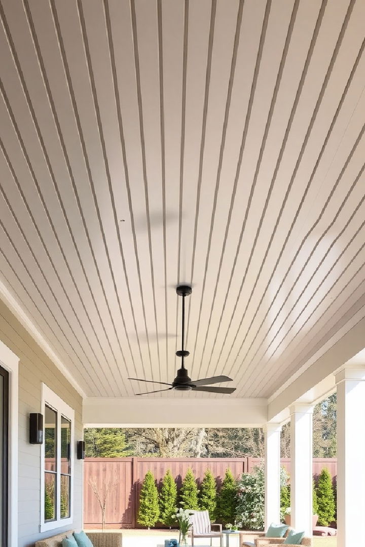Vertical Vinyl Slats for a Contemporary Edge Vinyl Porch Ceiling Ideas