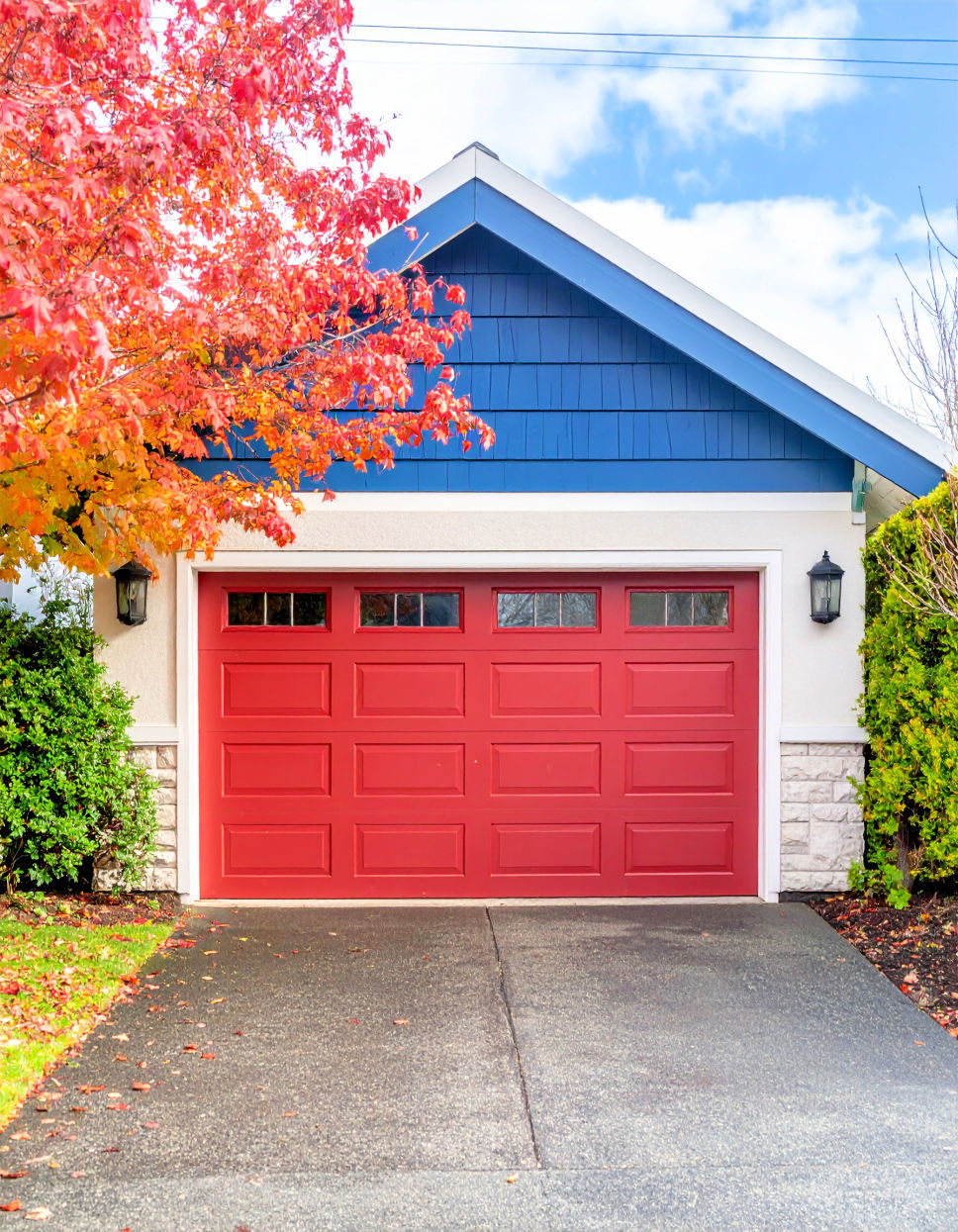 Vibrant Colored Garage Door