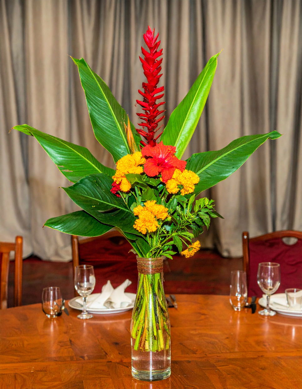 Vibrant Tropical Centerpiece