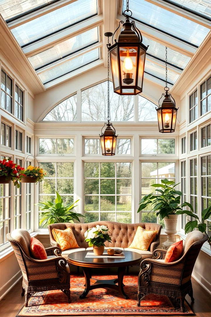 Victorian Style Hanging Lanterns - 25 Victorian Sunroom Ideas