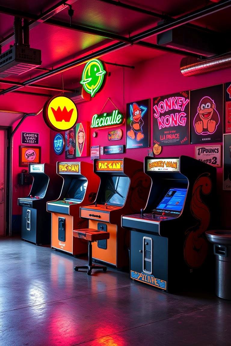 Vintage Arcade Heaven - 25 Garage Game Room Ideas